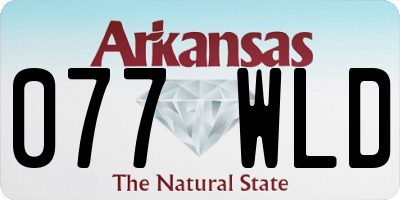 AR license plate 077WLD
