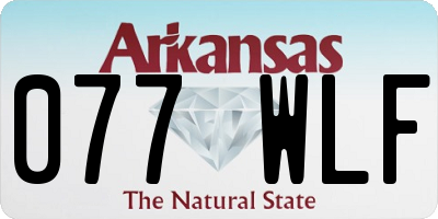 AR license plate 077WLF