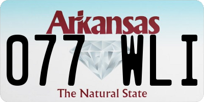 AR license plate 077WLI