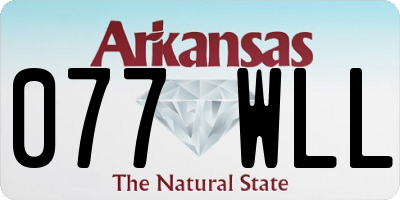 AR license plate 077WLL