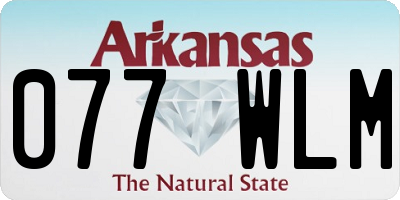 AR license plate 077WLM