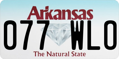 AR license plate 077WLO