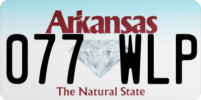 AR license plate 077WLP