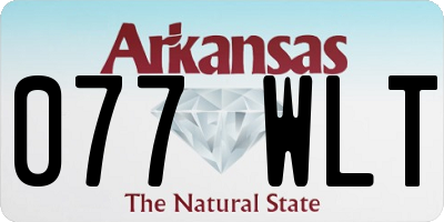 AR license plate 077WLT