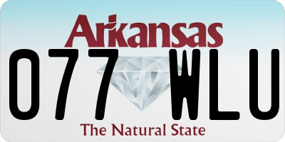AR license plate 077WLU
