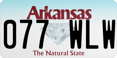 AR license plate 077WLW
