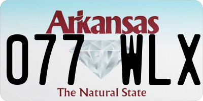 AR license plate 077WLX