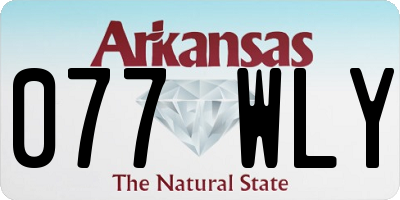 AR license plate 077WLY