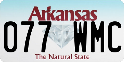 AR license plate 077WMC