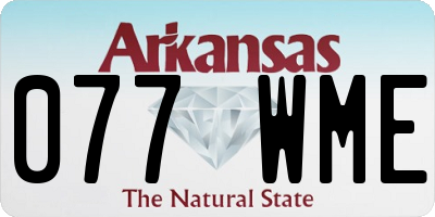 AR license plate 077WME