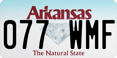 AR license plate 077WMF