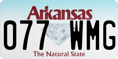 AR license plate 077WMG