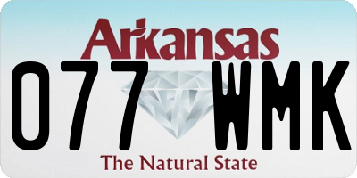 AR license plate 077WMK
