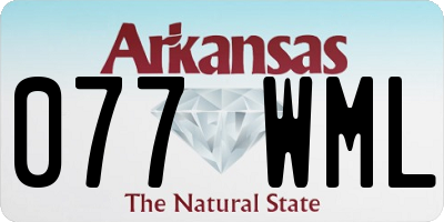 AR license plate 077WML