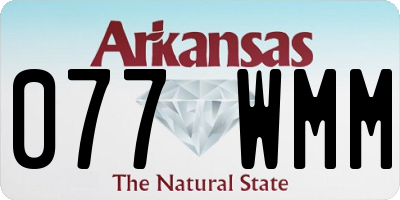 AR license plate 077WMM