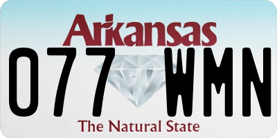 AR license plate 077WMN