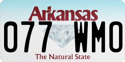 AR license plate 077WMO
