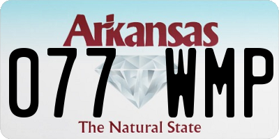 AR license plate 077WMP