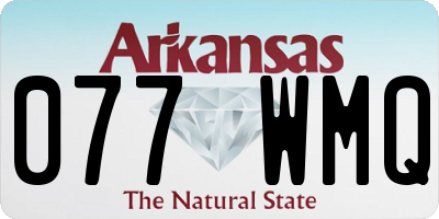 AR license plate 077WMQ