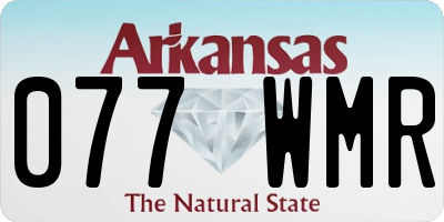 AR license plate 077WMR