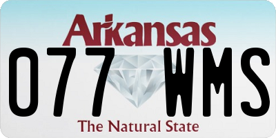 AR license plate 077WMS