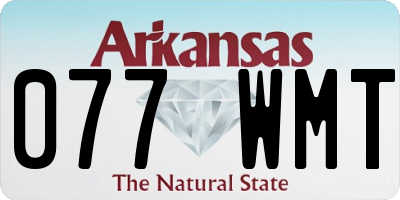 AR license plate 077WMT