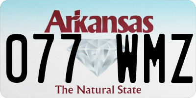 AR license plate 077WMZ