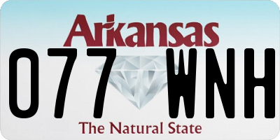 AR license plate 077WNH