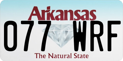 AR license plate 077WRF