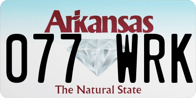 AR license plate 077WRK