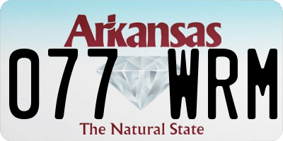 AR license plate 077WRM