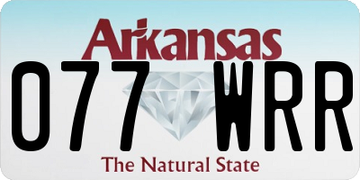 AR license plate 077WRR