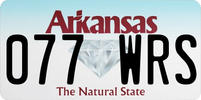 AR license plate 077WRS