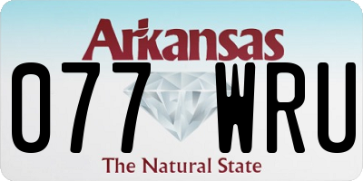 AR license plate 077WRU