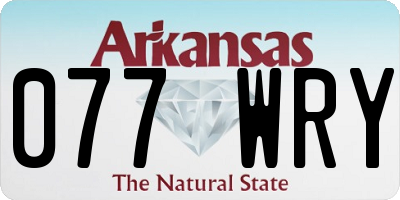 AR license plate 077WRY
