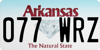 AR license plate 077WRZ