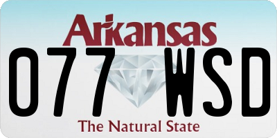 AR license plate 077WSD