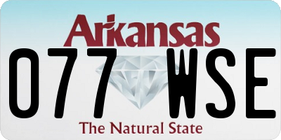 AR license plate 077WSE