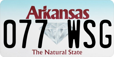 AR license plate 077WSG