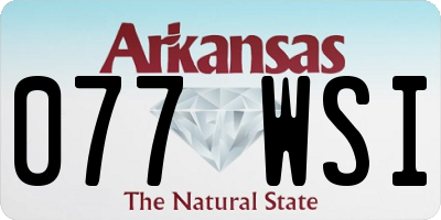 AR license plate 077WSI