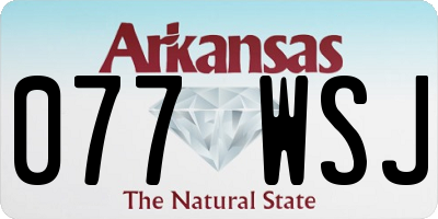 AR license plate 077WSJ