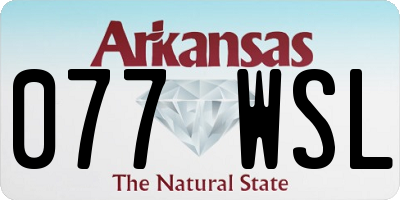AR license plate 077WSL