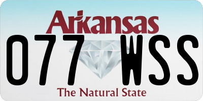 AR license plate 077WSS