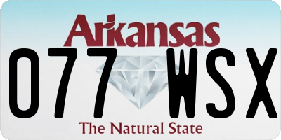 AR license plate 077WSX