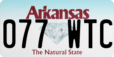 AR license plate 077WTC