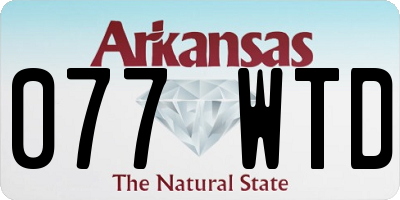 AR license plate 077WTD