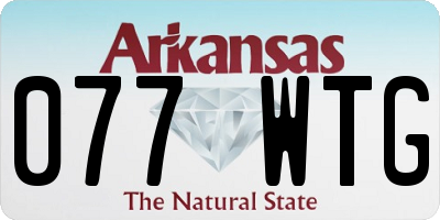 AR license plate 077WTG