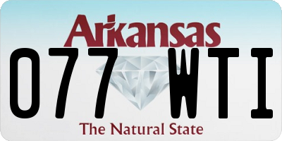 AR license plate 077WTI