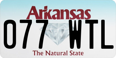 AR license plate 077WTL