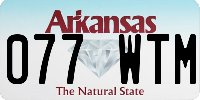 AR license plate 077WTM